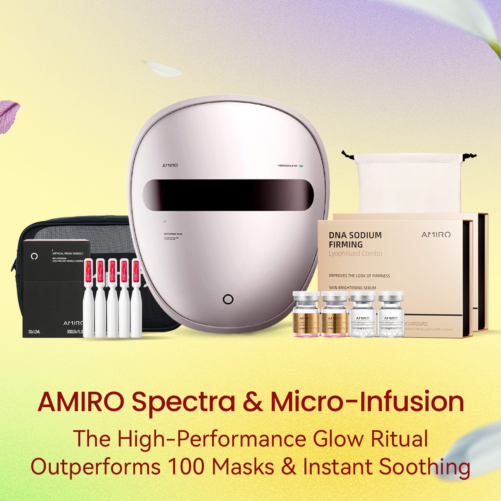 AMIRO Professional PDRN Micro-Infusion & LED Mask Bundle