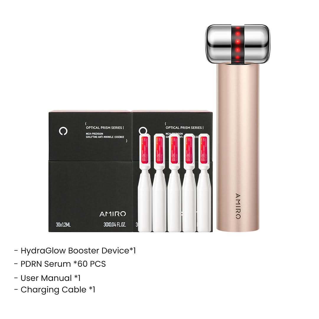 HydraGlow Booster<br><small>Red Light & Microcurrent + PDRN Serum Kit</small>