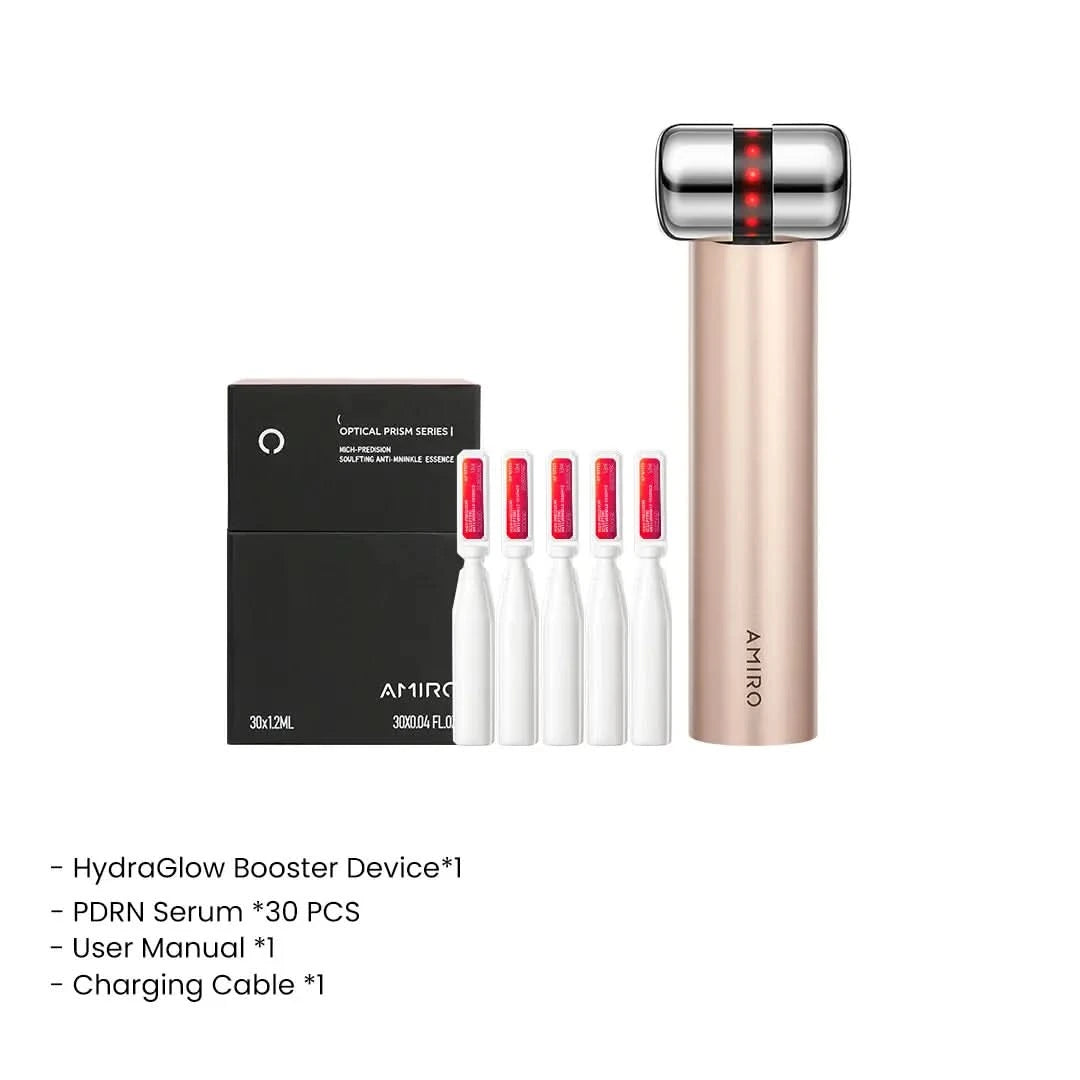 HydraGlow Booster<br><small>Red Light & Microcurrent + PDRN Serum Kit</small>