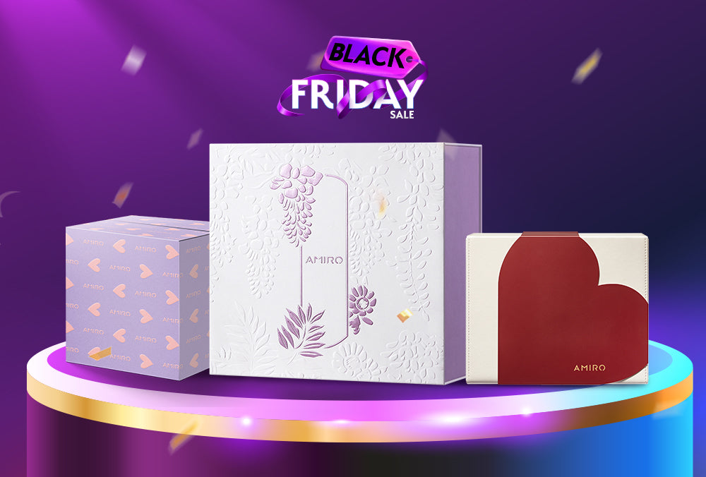 Holiday gift packaging for best-selling beauty devices; exclusive Black Friday deals on top-rated home skincare technology. Perfect beauty gift ideas in luxurious holiday packaging.