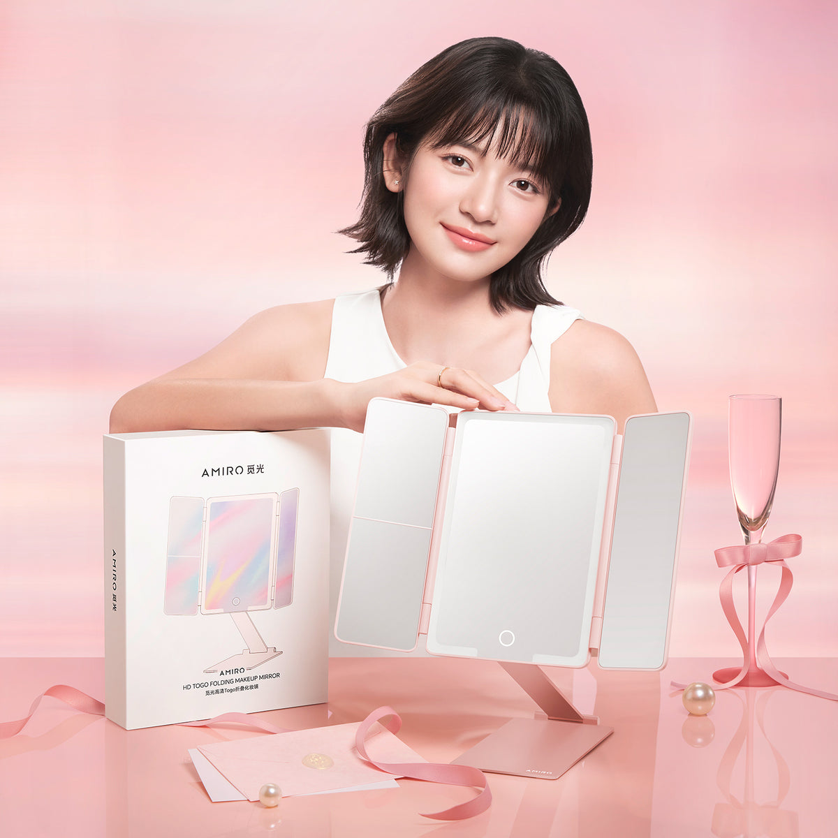 AMIRO HD Togo Folding Makeup Mirror