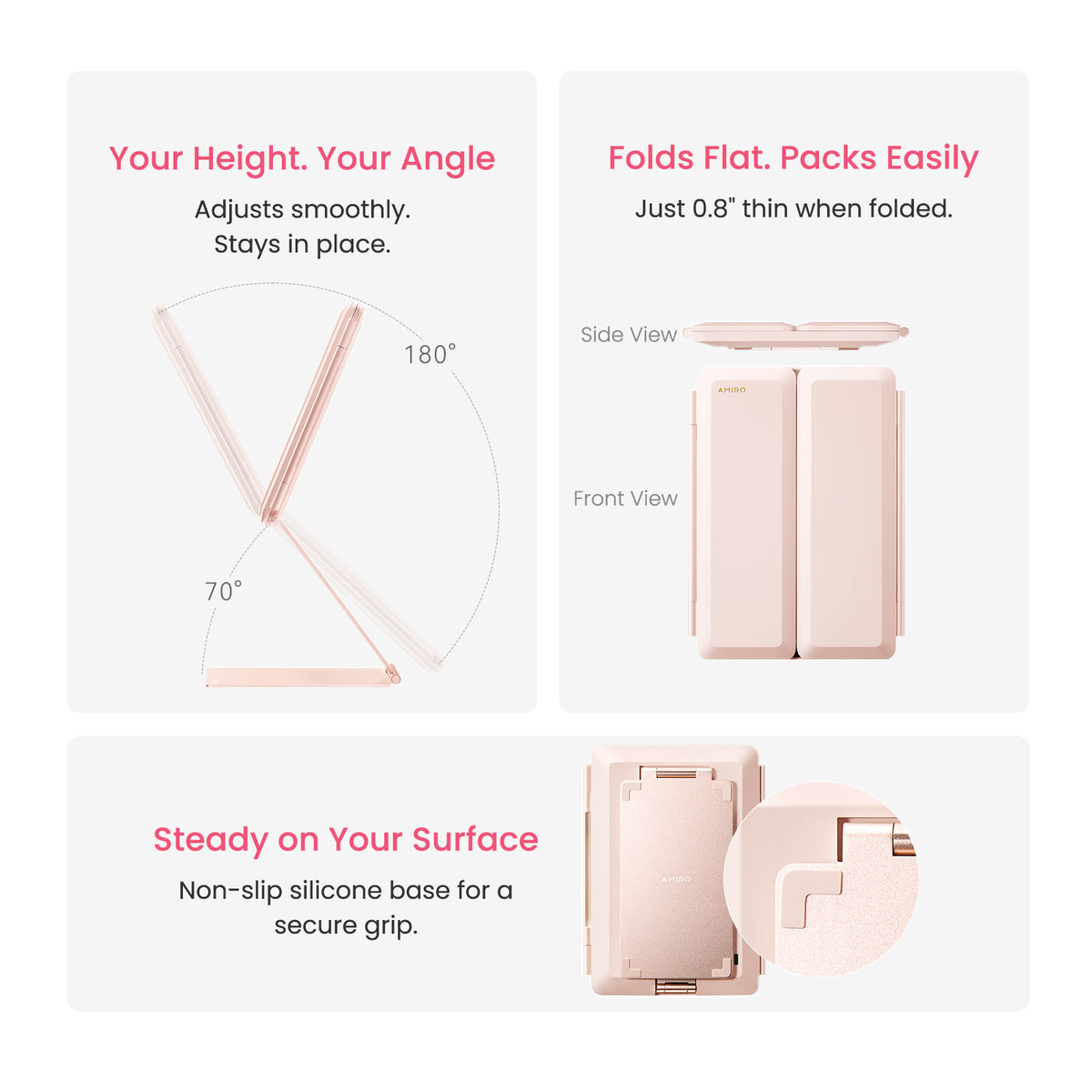 AMIRO HD Togo Folding Makeup Mirror