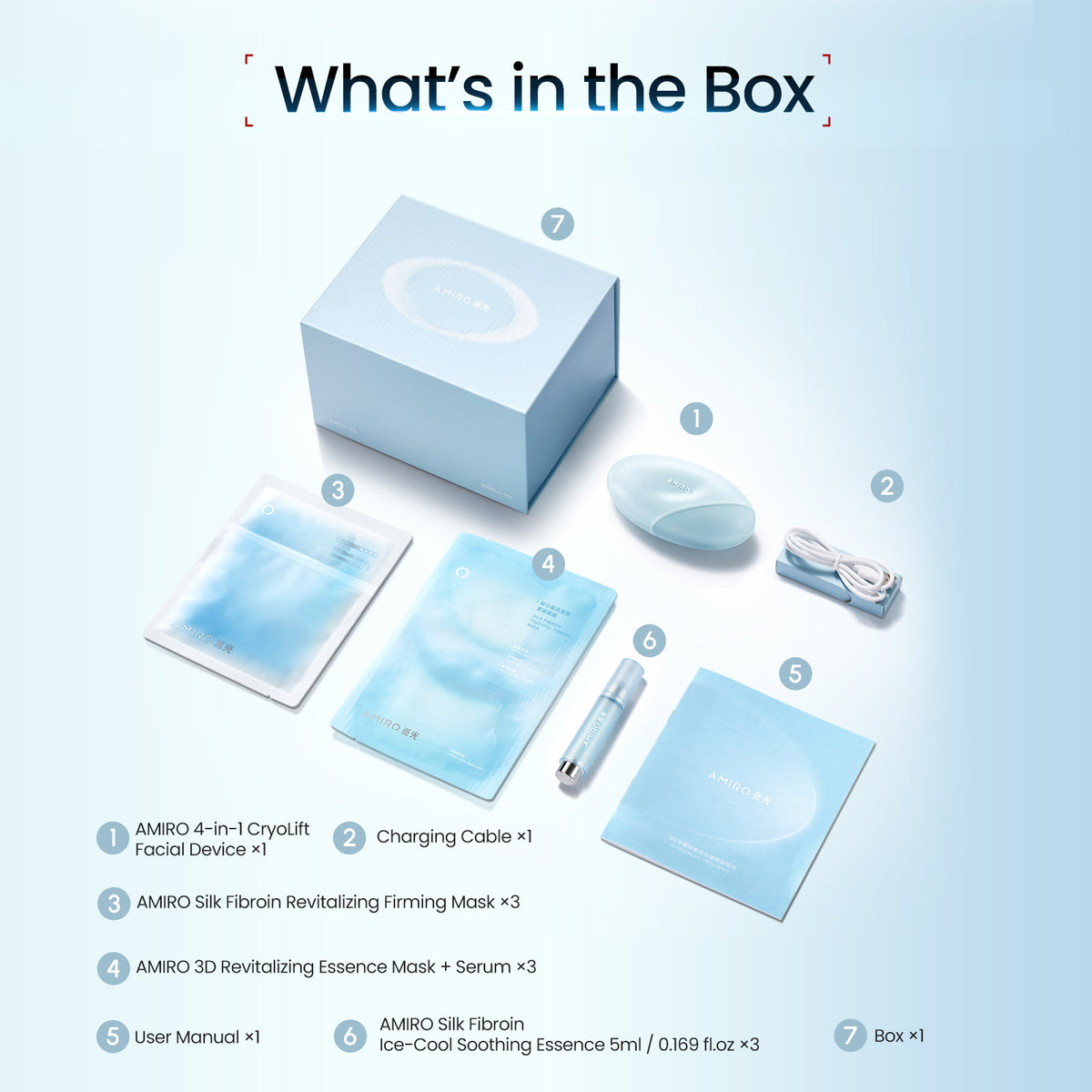 AMIRO 4-in-1 CryoLift Facial Device