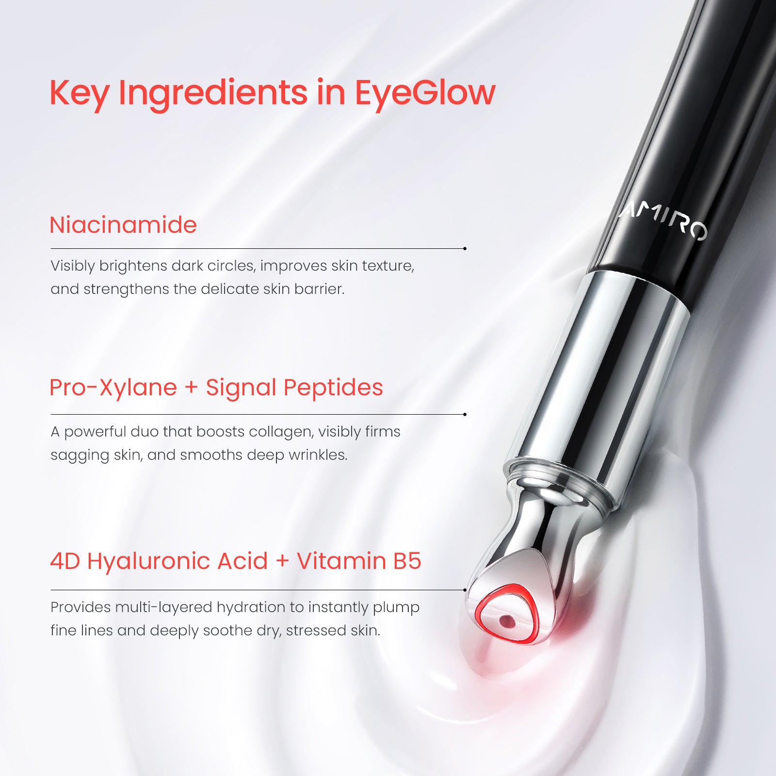 AMIRO EyeGlow Red Light & Microcurrent Eye Cream