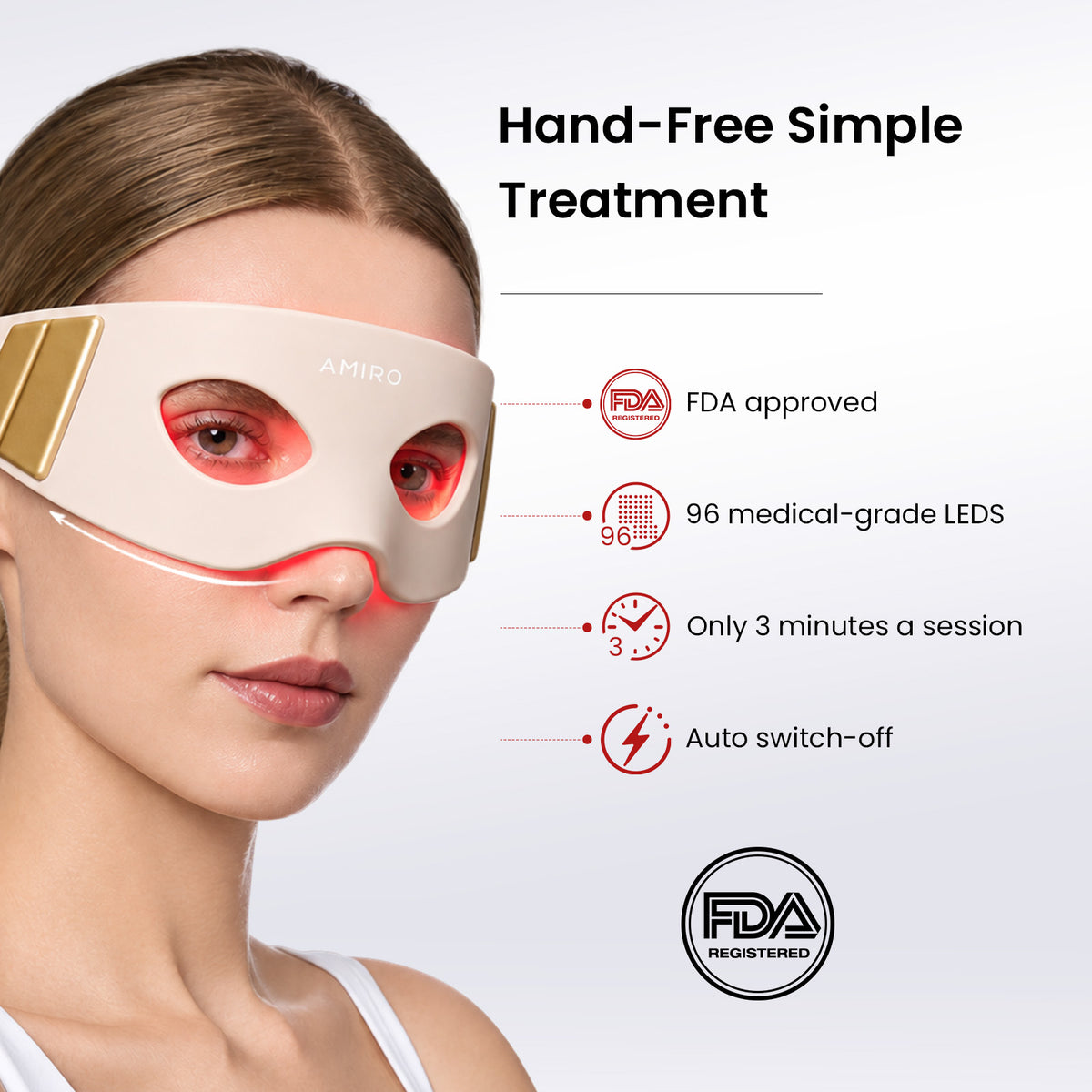 AMIRO Spectra Flex LED Eye Mask