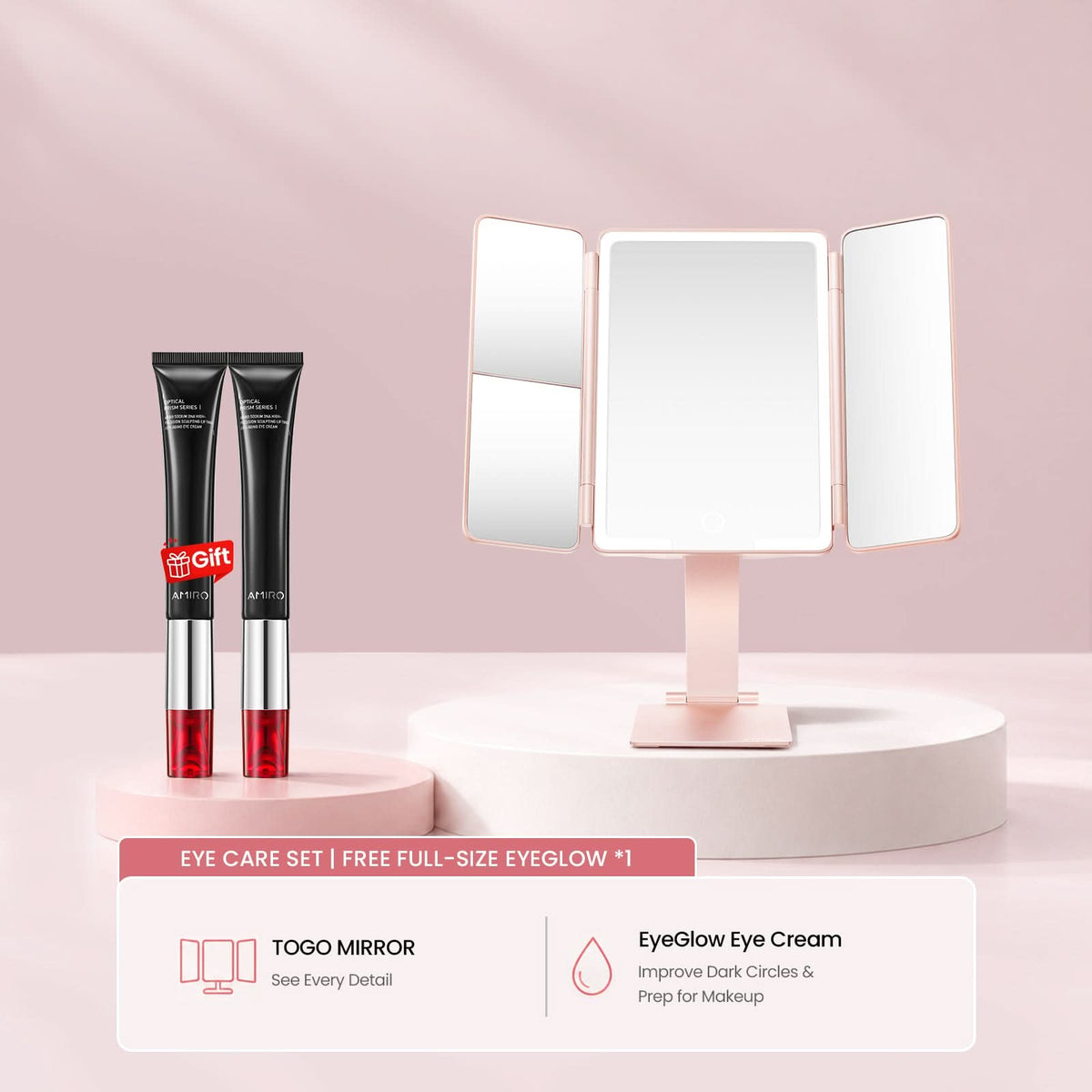 AMIRO HD Togo Folding Makeup Mirror