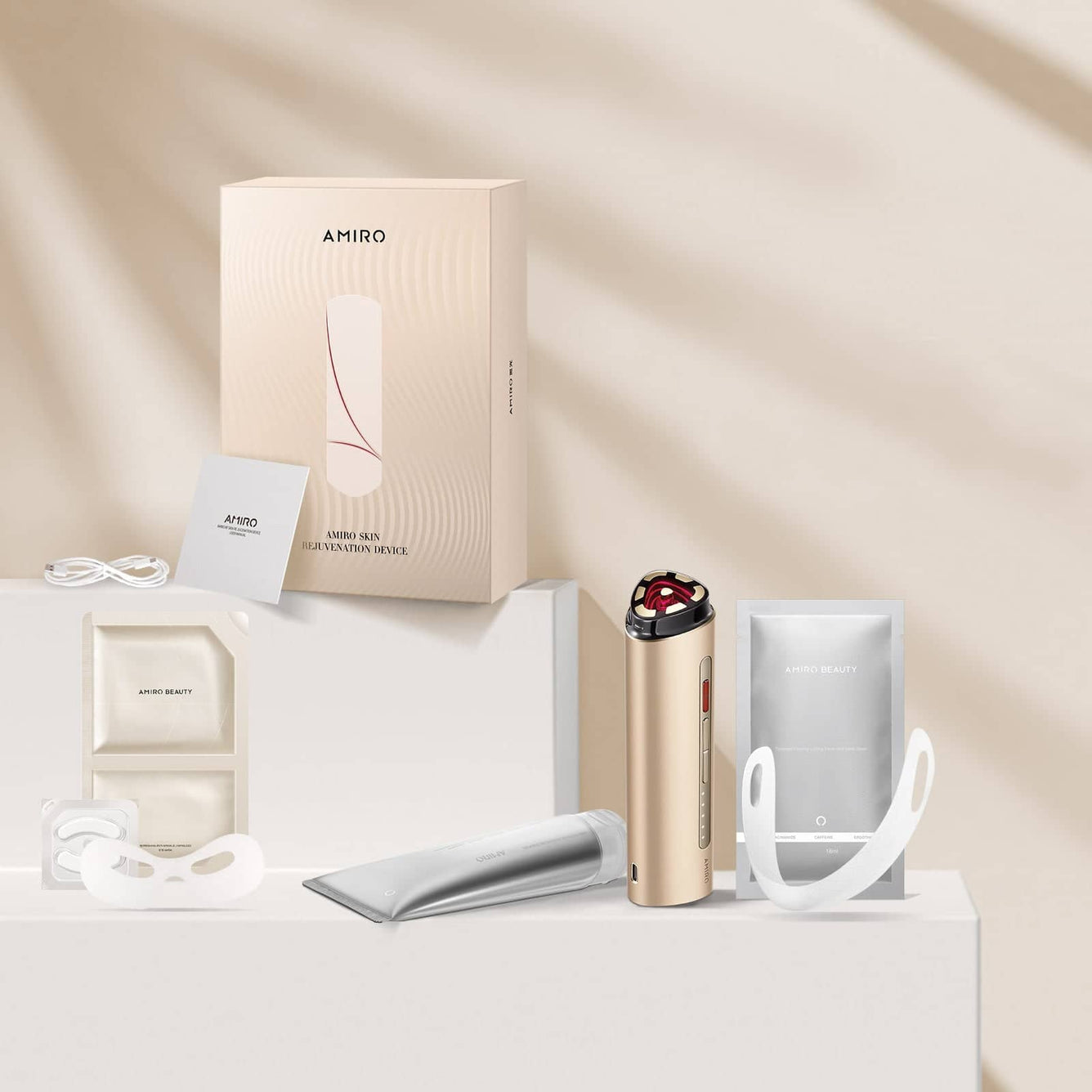 R3 Turbo Signature Set featuring the R3 Turbo beauty device with complementary skincare products; designed for advanced skin tightening, wrinkle reduction, and radiant skin.